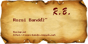 Rozsi Bandó névjegykártya
